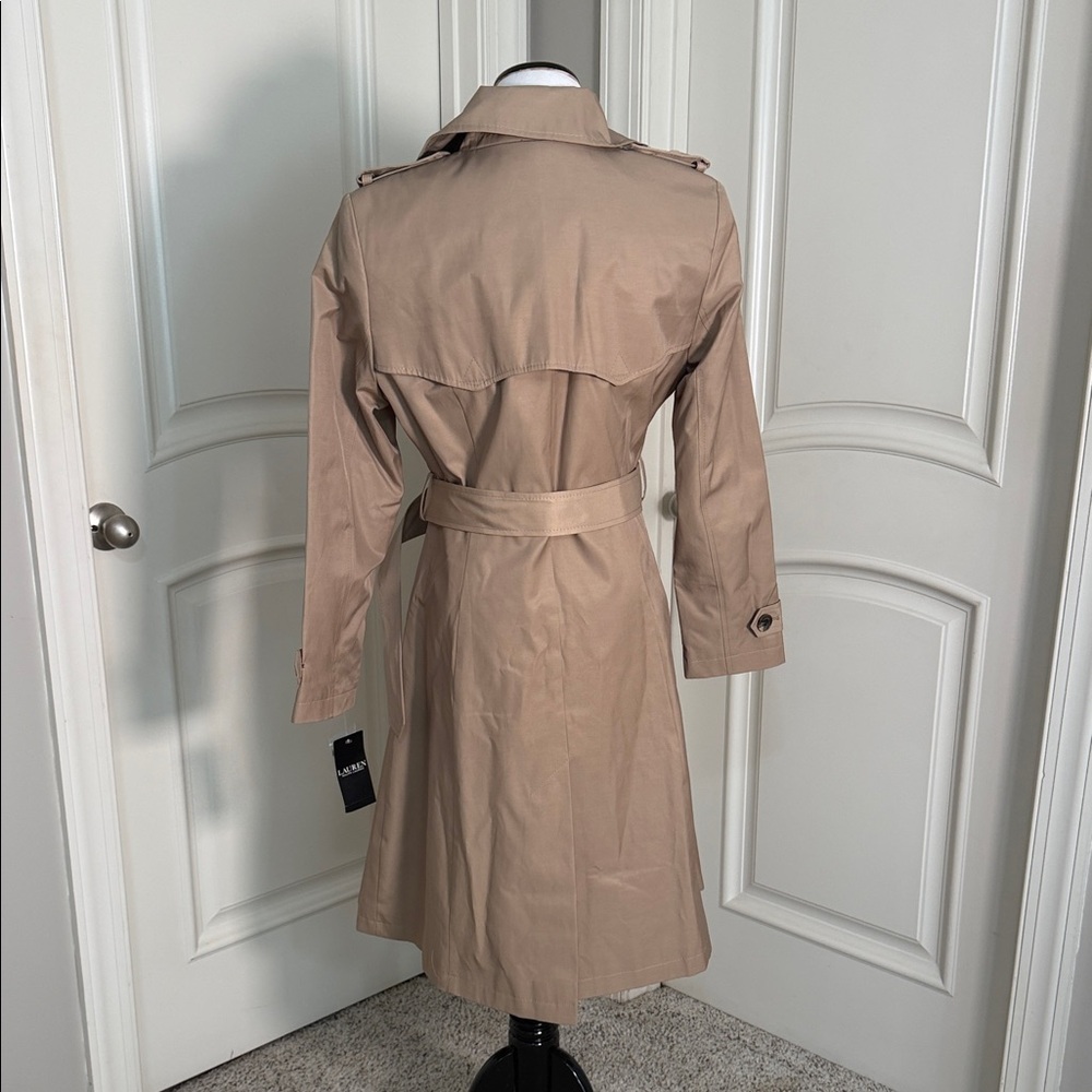 Lauren Ralph Lauren Beige Double-Breasted Trench Coat - Picture 5 of 7